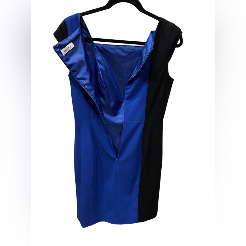 Calvin Klein Elegant Blue and Black Dress size 6 - Picture 4 of 8